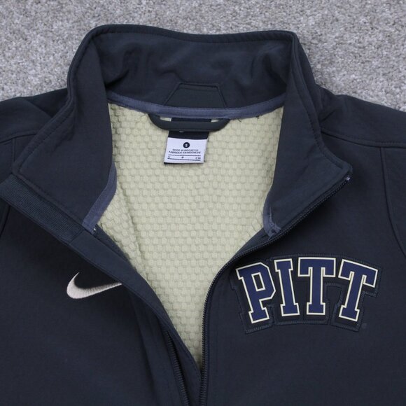 Nike Pitt Panthers Jacket Mens Small Gray Thermal Long Sleeve Full Zip NCAA Coat - Picture 7 of 13